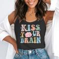 Kiss Your Brain Teacher Inspire Educate Groovy Retro Vintage Flowy Tank, funny gift