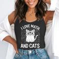 Math And Cats Apparel For Teachers Students Cat Lovers Flowy Tank, funny gift