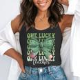 One Lucky Teacher Coquette Bow St Patricks Day Teacher Flowy Tank, funny gift