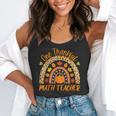 One Thankful Math Teacher Thanksgiving Autumn Fall Rainbow Flowy Tank, funny gift