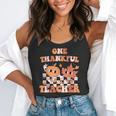 One Thankful Teacher Fall Leaves Thanksgiving Retro Flowy Tank, funny gift