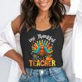 One Thankful Teacher Thanksgiving Turkey Cute Crayon Pencil Flowy Tank, funny gift One Thankful Teacher Thanksgiving Turkey Cute Crayon Pencil Flowy Tank, funny gift