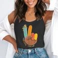 One Thankful Teacher Thanksgiving Turkey Peace Hand Sign Flowy Tank, funny gift One Thankful Teacher Thanksgiving Turkey Peace Hand Sign Flowy Tank, funny gift