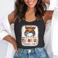 One Thankful Teacher's Aide Messy Bun Thanksgiving Fall Flowy Tank, funny gift One Thankful Teacher's Aide Messy Bun Thanksgiving Fall Flowy Tank, funny gift