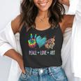 Peace Love Art Painting Palette Art Teacher Flowy Tank, funny gift Peace Love Art Painting Palette Art Teacher Flowy Tank, funny gift
