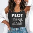 Plot It Builds Character Book Reading Teacher Flowy Tank, funny gift Plot It Builds Character Book Reading Teacher Flowy Tank, funny gift