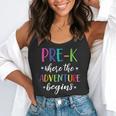 Pre-K Teacher Adventure Begins First Day Preschool Teachers Flowy Tank, funny gift Pre-K Teacher Adventure Begins First Day Preschool Teachers Flowy Tank, funny gift
