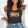 Preppy One Thankful Teacher Coquette Thanksgiving Teacher Flowy Tank, funny gift