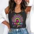 Rainbow I Believe In You Teacher Testing Day Flowy Tank, funny gift Rainbow I Believe In You Teacher Testing Day Flowy Tank, funny gift