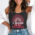 Rainbow Retro Homeschool Mom Teacher I Teach In My Pajamas Flowy Tank, funny gift Rainbow Retro Homeschool Mom Teacher I Teach In My Pajamas Flowy Tank, funny gift