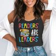 Readers Are Leaders Reading Book Lover Teacher Women Men Kid Flowy Tank, funny gift