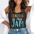 Reading Is My Jam Back To School Teacher Flowy Tank, funny gift