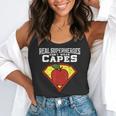 Real Superheroes Don't Wear Capes Teacher Shirt Teaching Te Flowy Tank, funny gift