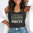 Retro Back To School Women Old Camo Preschool Teacher Flowy Tank, funny gift