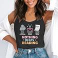Rock Paper Scissors Teacher Librarian Nothing Beats Reading Flowy Tank, funny gift