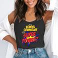 School Counselor Teacher Superhero Superpower Comic Book Flowy Tank, funny gift School Counselor Teacher Superhero Superpower Comic Book Flowy Tank, funny gift