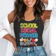 School Social Worker Teacher Caseworker Public Servant LSW Flowy Tank, funny gift