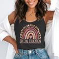 Special Education Shirt Teacher SPED Leopard Boho Rainbow Flowy Tank, funny gift