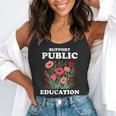 Support Public Education Cute Floral Teacher Red For Ed Flowy Tank, funny gift Support Public Education Cute Floral Teacher Red For Ed Flowy Tank, funny gift