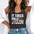 It Takes Balls To Teach Pe Teacher Chaos Coordinator US Flag Flowy Tank, funny gift