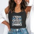 I Teach The Cutest Little Sharks Teacher School Flowy Tank, funny gift