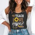 TEACH LOVE INSPIRE Teacher Sunflower Appreciation Flowy Tank, funny gift TEACH LOVE INSPIRE Teacher Sunflower Appreciation Flowy Tank, funny gift