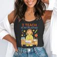 I Teach In My Pajamas Crayon Home School Teacher PJs Flowy Tank, funny gift I Teach In My Pajamas Crayon Home School Teacher PJs Flowy Tank, funny gift