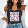 Teacher Bow Pencil Flowers Teacher Back To School Flowy Tank, funny gift Teacher Bow Pencil Flowers Teacher Back To School Flowy Tank, funny gift