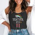 The Teacher Elf Shirt Matching Family Christmas Elf Men Women Kids Flowy Tank, funny gift
