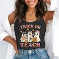 Teacher Halloween Trick Or Teach Cute Ghost Coffee Pumpkins Flowy Tank, funny gift Teacher Halloween Trick Or Teach Cute Ghost Coffee Pumpkins Flowy Tank, funny gift