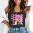 Teacher Pencil Back To School Groovy Pink Teacher First Day Flowy Tank, funny gift Teacher Pencil Back To School Groovy Pink Teacher First Day Flowy Tank, funny gift
