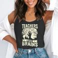 Teachers Love Brains Halloween Costume Boo Trick Teach Flowy Tank, funny gift
