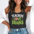 Teachers Love Brains Halloween Teacher Zombie Flowy Tank, funny gift Teachers Love Brains Halloween Teacher Zombie Flowy Tank, funny gift