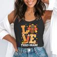 Thanksgiving Love Third Grade Teacher Turkey Autumn Fall Men Women Girls Kids Flowy Tank, funny gift