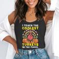 Thanksgiving I Teach Coolest Turkeys Teacher Fall Women Men Flowy Tank, funny gift