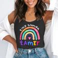 Tiny Human Tamer Watercolor Rainbow Daycare Teacher Flowy Tank, funny gift