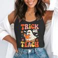 Trick Or Teach Halloween Shirt For Teacher Kids Floral Ghost Flowy Tank, funny gift Trick Or Teach Halloween Shirt For Teacher Kids Floral Ghost Flowy Tank, funny gift