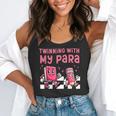 Twinning With My Para Teacher Matching Paraprofessional 70s For Men Women Flowy Tank, funny gift