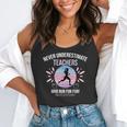 Never Underestimate Teachers Who Runs For Fun Flowy Tank, funny gift