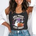 Will Trade Students For Candy Halloween Teacher Flowy Tank, funny gift