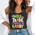 Will Trade Students For Candy Teacher Cute Halloween Costume Flowy Tank, funny gift Will Trade Students For Candy Teacher Cute Halloween Costume Flowy Tank, funny gift