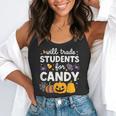 Will Trade Students For Candy Teacher Cute Halloween Flowy Tank, funny gift