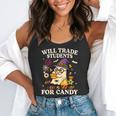Will Trade Students For Candy Teacher Ghost Halloween Flowy Tank, funny gift Will Trade Students For Candy Teacher Ghost Halloween Flowy Tank, funny gift