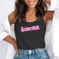 Women Retro Pink Scientist Science Teacher Back To School Flowy Tank, funny gift