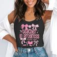 Women Teacher In Progress Coquette Pink Bow Future Teacher Flowy Tank, funny gift Women Teacher In Progress Coquette Pink Bow Future Teacher Flowy Tank, funny gift