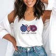 American Flag Teach Love Freedom Preschool Teacher 4th July Flowy Tank, funny gift