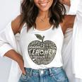 Apple Camoflauge Clothing Camo Student Teacher Cute School Flowy Tank, funny gift