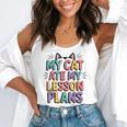 My Cat Ate My Lesson Plans Teacher Cat Humor Flowy Tank, funny gift My Cat Ate My Lesson Plans Teacher Cat Humor Flowy Tank, funny gift