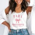 Coquette Bow Paraprofessional School Para Squad Teacher Aide Flowy Tank, funny gift Coquette Bow Paraprofessional School Para Squad Teacher Aide Flowy Tank, funny gift