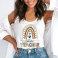 Future Teacher Boho Rainbow Leopard New Grad Student Flowy Tank, funny gift Future Teacher Boho Rainbow Leopard New Grad Student Flowy Tank, funny gift